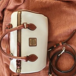 Dooney & Bourke White and Brown Satchel